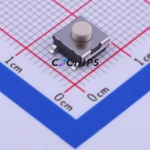 B3FS-1012P Tactile Switch SMD-4P,6x6.3mm Switch Single Pole Single Throw Round Button 1.5N Vertical Mount - Product Image 1