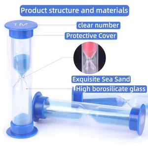 Design Hourglasses Custom Reloj Arena 1 Minuto Plastic Mini Hour Glass Sand Timer Set For Kids 1 Minute Plastic Sand Timer Hourglass