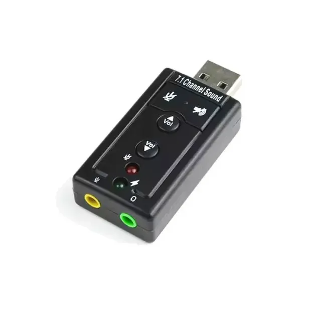 7.1 CH Channel USB Audio Sound Card USB 2.0 Mic Speaker Audio Headset With Microphone 3.5mm Jack Converter