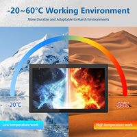 PC industriel tactile interactif embarqué Android 14 de 17 pouces, écran capacitif multi-touch, tablette, moniteur frontal IP65, 4 Go/8 Go