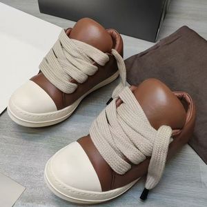 Chaussures décontractées pour hommes en cuir noir de haute qualité, à bout épais, tendance, pour l'extérieur, toutes saisons, baskets - Product Image 3