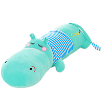 Peluche hippopotame gros vert personnalisée pour enfants