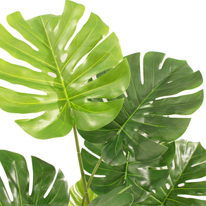 Plantas artificiales de alta simulación bonsái artificial decorativo Monstera Deliciosa árbol planta árbol artificial - Product Image 6
