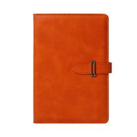 Coffret Cadeau Carnet de Bureau pour Réunions d'Affaires, Bloc-notes Épais avec Reliure Pliable, Logo Personnalisable, Cuir PU, Nouveau Bouton Pression