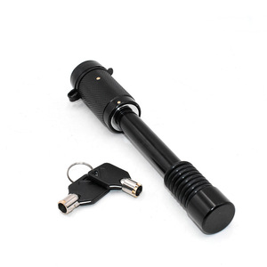 Thinkwell Trailer Hitch Lock 5/8 Inch Black Keyed <b>Security</b> Lock For Car Tow <b>Bar</b> Accessory - Product Image 3