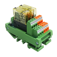 Module de relais de puissance industriel Smaide 2 canaux 2CO DPDT basse consommation 2P scellé à bornes à vis usage général 24V DC 12A