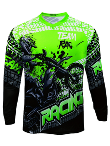 Jersey Personalizado NUEVO para Motocross, Ciclismo, Bicicleta de Montaña, ATV, DH, Carreras, Impreso, Transpirable, 100% Poliéster, Unisex, Largo - Product Image 1