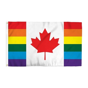 Drapeau de la fierté gay du Canada Gahumi, impression personnalisée, drapeau canadien double face, bannière publicitaire LGBTQ - Product Image 2
