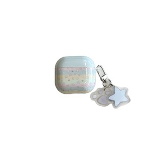 Funda para auriculares con diseño de estrella y rayas arcoíris para AirPods Pro 3, funda inalámbrica con Bluetooth, compatible con AirPods 1, 2, 3, 4 - Product Image 1