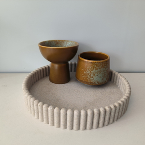 Nordic Modern Desktop Storage Tray Earings Resin Concrete Decorative Tray <strong>Jewelry</strong> Holder Cement Decorative Tray - Product Image 3