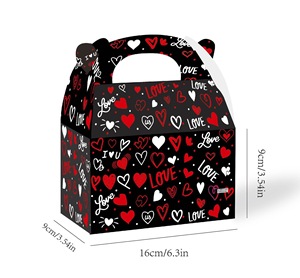 Cajas <span class=keywords><strong>de</strong></span> Regalo con Diseño <span class=keywords><strong>de</strong></span> Amor Rosa para Galletas, Dulces y Recuerdos, Decoración para Fiesta <span class=keywords><strong>de</strong></span> San Valentín - Product Image 3