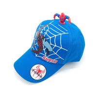 Gorra de Béisbol de 6 Paneles Ajustable para Niños, Primavera/Otoño, de Tela de Algodón y PVC, Bordada con Dibujos Animados de Spider-Man, para Niños