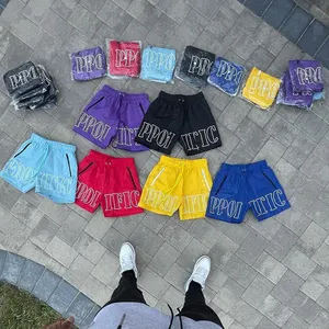 Летние спортивные сетчатые шорты из полиэстера с принтом на заказ