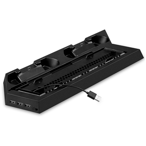 Base de Carga 3 en 1 con Ventilador de Refrigeración para Consola de Juegos P4 Pro Slim, Estación de Carga Dual, Soporte Vertical para Control de PS4 - Product Image 1
