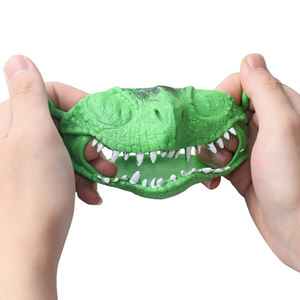 Divertido títere de dedo con cabeza de dinosaurio, de plástico TPR suave no tóxico, con lenguas y patas, para niños, títeres de goma de fábrica. - Product Image 6