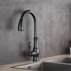Customizable Black Kitchen Faucets Pull Out Kitchen Sink Mixer Tap Single Lever Water Mixer Tap Crane for Distributor &amp; Projects - Product Image 2