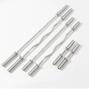 Venta al por mayor cURL competencia <span class=keywords><strong>Power</strong></span> <span class=keywords><strong>bar</strong></span> gimnasio levantamiento de pesas barra de acero cromado - Product Image 3