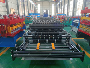 Automatic Color Coated Single Layer Trapezoidal Corrugated Roofing <b>Tile</b> Roll Forming Machine Roof <b>Sheet</b> Making Machines - Product Image 3