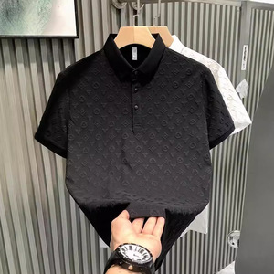 Camiseta de manga corta Formal transpirable de talla grande para hombre, ropa de diseñador, verano de negocios en blanco - Product Image 2