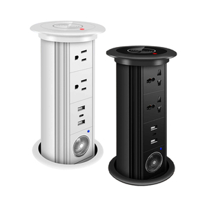 US Lifting Socket Kitchen Power Outlet Automatic Pop-Up with USB <strong>Ports</strong> Wireless Charging Black <strong>White</strong> Gold Grey 13A Rated Current - Product Image 2