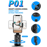 Nouveau pas besoin d'application Auto visage objet suivi support de téléphone monopode bureau P01 suivi pour Vlog en direct Streaming vidéo photographie