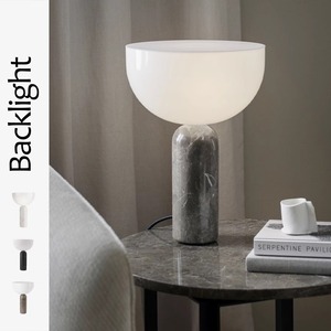 Lampe de table Kizu avec base en marbre, commande tactile, source de lumière LED, base d'ampoule E27, lampe de bureau pour chambre à coucher et bureau - Product Image 3