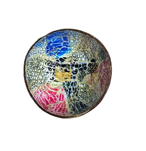 Handmade <b>Coconut</b> <b>Shell</b> Lacquered Bowls With Seashell Eggshell Inlaid Mother of Pearl Bowl Cheap Price from Vietnam - Product Image 3