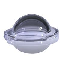 Dôme optique en verre de quartz de silice fondue de 66 mm pour boîtier de caméra sous-marine, qualité de surface 60-40