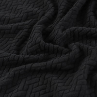 Tissu en polaire jacquard côtelé moderne 100% polyester 180g extensible résistant à l'abrasion pour housse de canapé, chaise, tapis de sol et couverture