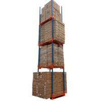 Revêtement de poudre et protection contre la corrosion caractéristique empilage de l'acier type de rack post palette pour système de stockage