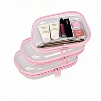 Sac à couches pochettes d'organisation rangement de jouets pour enfants bacs organisateur sac cosmétique étanche transparent PVC coque rigide étui à fermeture éclair