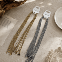 Collier en acier inoxydable avec chaîne serpent - Réglable, ton or/argent, pour la création de bijoux DIY