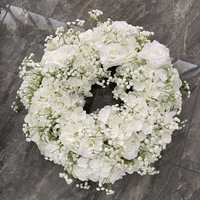 Guirlande florale de table de mariage, supports de fleurs électroplaqués pour allée, arrangements floraux artificiels de gypsophile assortis pour mur de fond