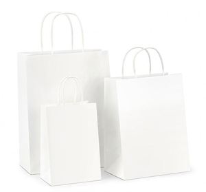New Design Garment Cosmetic Shoes Food Gift Perfume Tea <b>Bag</b> Recycled White Kraft Paper <b>Bag</b> - Product Image 1