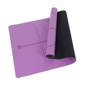 Tapis d'exercice de <span class=keywords><strong>gymnastique</strong></span> à motif personnalisé F1 Tapis de Pilates de fitness antidérapant écologique avec tapis de yoga en PU antidérapants et lavables - Product Image 5