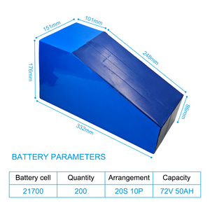 Batería Triangular para Bicicleta Eléctrica de 72V, 40Ah 50Ah, Paquete de Baterías de Iones de Litio para Bicicleta Eléctrica, Scooter, Motocicleta de 5000W 8000W 10000W <span class=keywords><strong>con</strong></span> BMS - Product Image 2