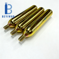 Alta calidad muestra gratis oro personalizado 4G 8g 12G 16G 25G 33G 60g 65g CO2 cartucho Mini cilindro de Gas