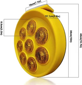Luz Estroboscópica Solar para Barrera Vial, Luces de Seguridad Intermitentes a Prueba de Agua, Luz Solar Intermitente Tipo Girasol para Carreteras y Zonas de Trabajo - Product Image 2