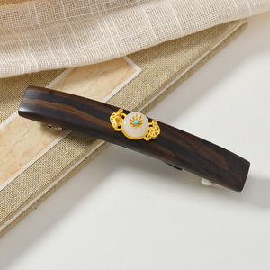 Nuevo clip de madera de sándalo estilo chino, clip para cola de caballo, clip lateral de madera de alta calidad, accesorio para el cabello estilo cheongsam, regalo. - Product Image 3