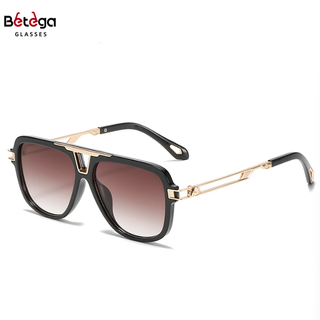 Bettega Metal square Frame Sunglasses Men's and Women's Toad Sunglasses UV protection Glasses Wholesale Sunglasses