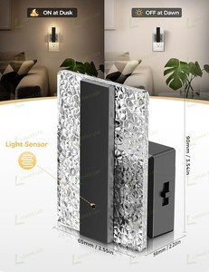 Lámparas de Noche Decorativas LOHAS, Lámparas de Noche Acrílicas Atenuables, Lámpara LED de Pared para Dormitorio, Baño - Product Image 4