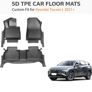 พรมปูพื้นรถยนต์ TPE สำหรับ Hyundai Tucson L LHD ปี 2021+ แบบสั่งทำพิเศษ ป้องกันน้ำ ทนทานทุกสภาพอากาศ คุณภาพเทียบเท่า OEM - Product Image 1
