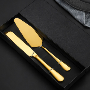 Stainless Steel <b>Cake</b> <b>Knife</b> And Spatula Set Rectangle Wedding <b>Cake</b> <b>Cutting</b> Tools Reusable YT A030 - Product Image 1