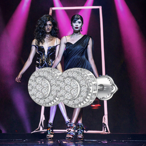 925 Sterling <b>Silver</b> VVS Moissanite Diamond <b>Stud</b> Earring Fine Fashion Jewelry for Party Wedding Birthday Gift - Product Image 3