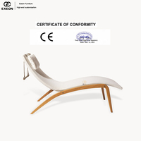 Chaise inclinable de luxe nordique classique la plus vendue pour l'extérieur, en bois massif, design créatif