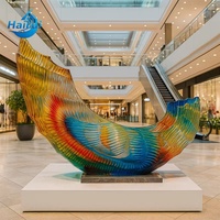 Statue en résine transparente personnalisée par le fabricant avec des formes uniques, sculpture en cristal d'art abstrait, statue décorative de luxe pour hôtel