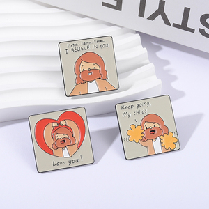 Spille Smaltate con Cartoni Animati 'Gesù Ti Ama', 'Ascolta, Ti Credevo', 'Continua, Figliolo', Distintivi da Bavero, Gioielli Regalo per Credenti - Product Image 3