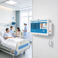 Tablette Android murale de 10, 13 et 15,6 pouces de qualité hospitalière pour les soins aux patients au chevet du lit avec service de gestion des appels