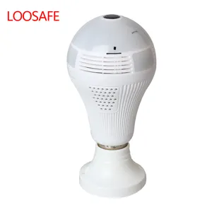 1080 마력 Loosafe ip 와이파이 전구 보안 미니 카메라 360 파노라마 카메라