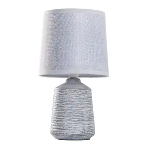 Texture design hotel decor lamps ceramic bedroom bedside table light European antique table lamp